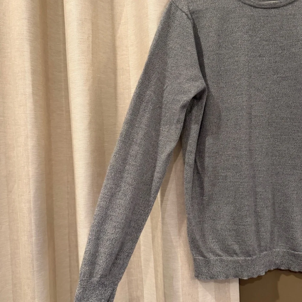 J. Crew Men's Marled Coal Washable Merino Wool Sweater, Size Large Tall